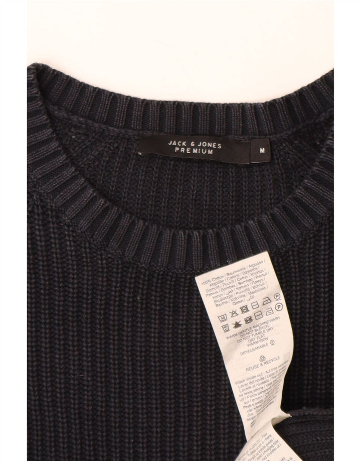 JACK & JONES Pull Col Rond Homme Bleu Marine Moyen Coton