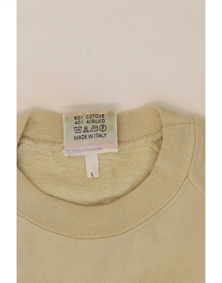 Parmalat Sweat-shirt graphique pour homme en coton beige