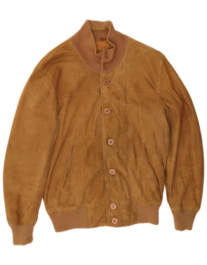 Maren Veste bomber en daim pour homme UK 40 Grand daim beige