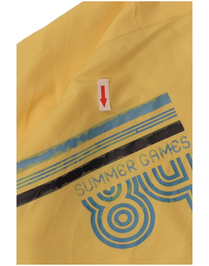 NIKE Veste de pluie graphique pour femme UK 12 Nylon jaune moyen