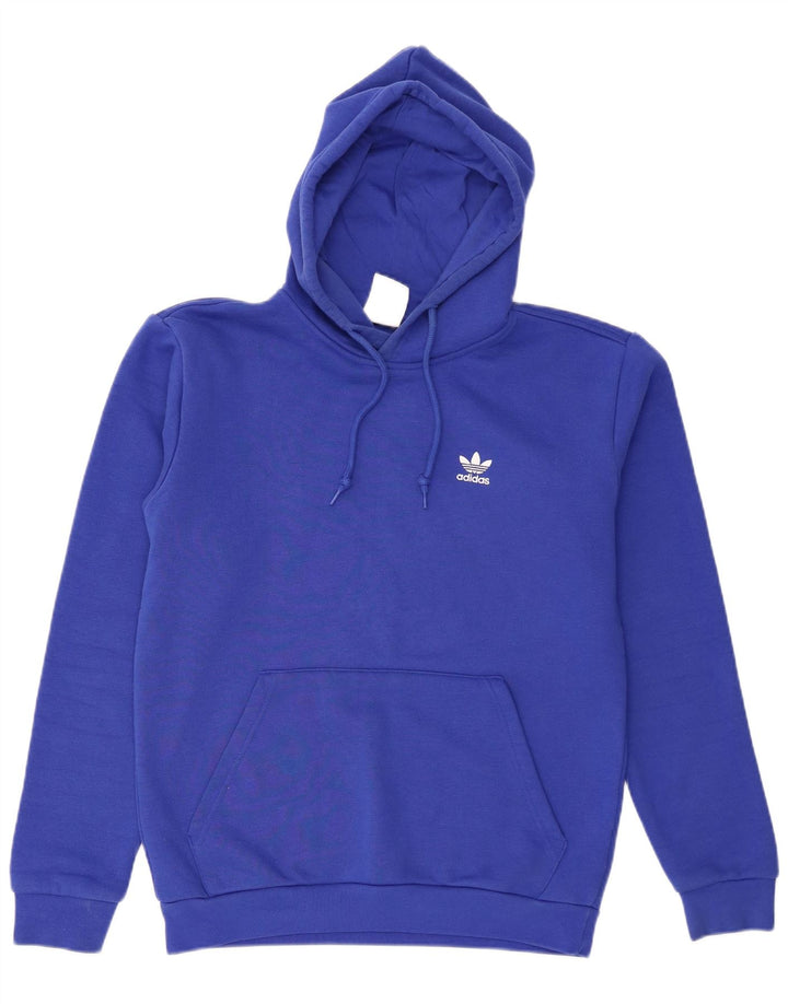 Adidas Pull à capuche pour homme en coton bleu moyen