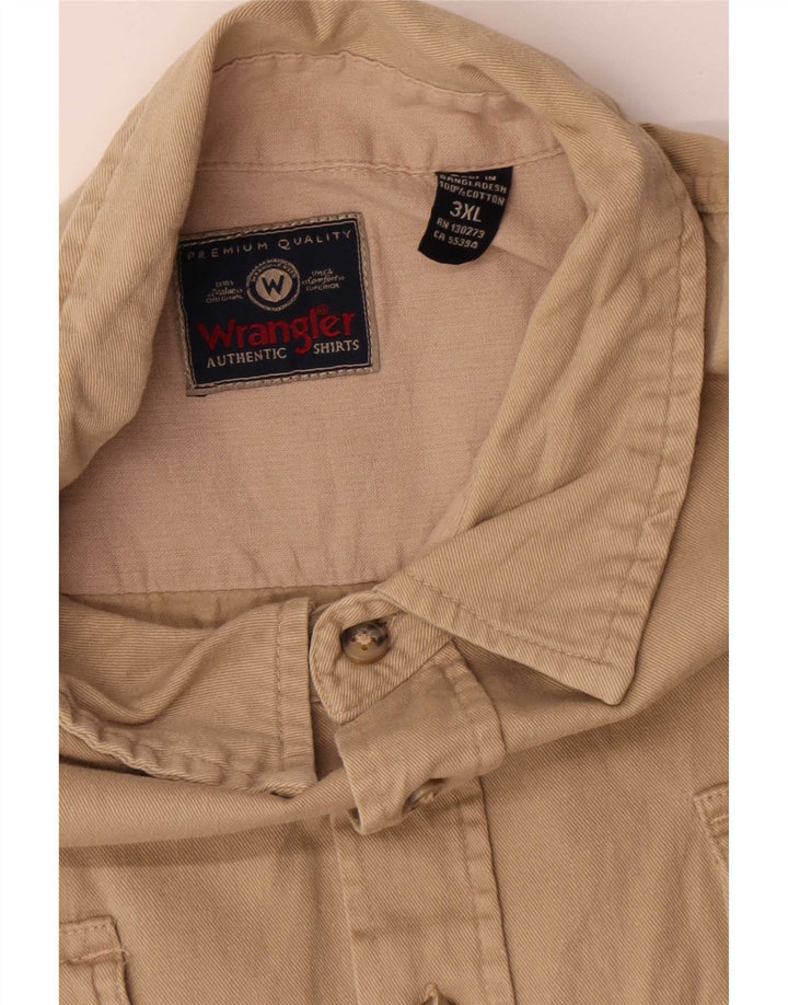 Wrangler Chemise Homme 3XL Coton Beige