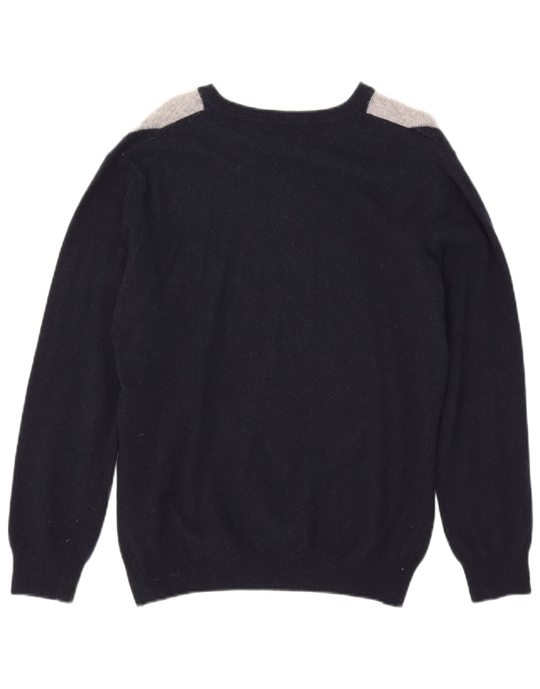 Filippo Riberti Pull col V pour homme Petit Bleu marine Argyle/Diamant