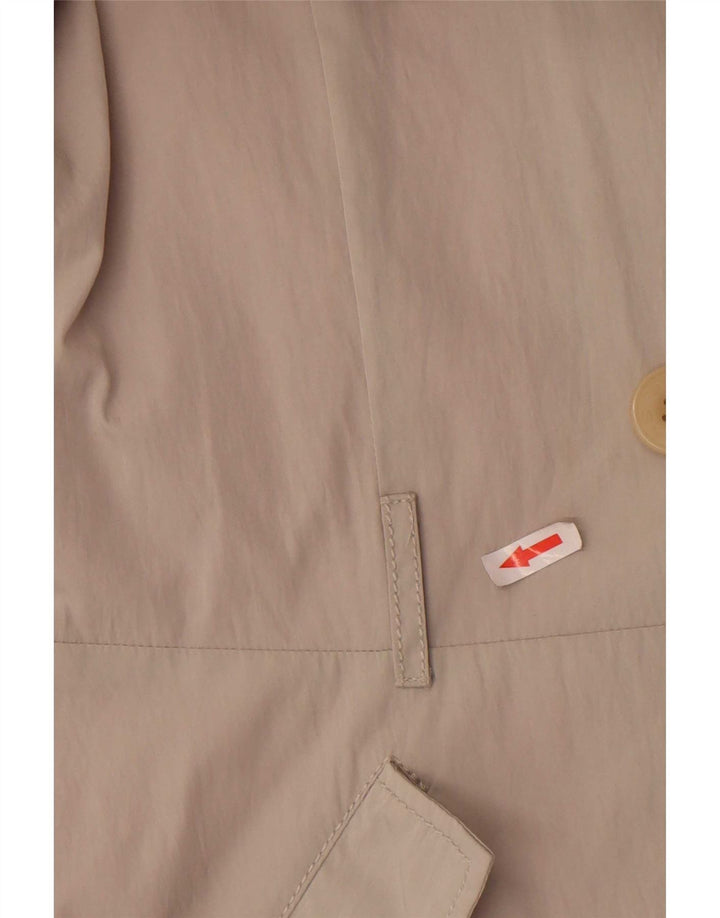 Dkny Manteau croisé à manches 3/4 pour femme UK 16 Large Gris Polyester