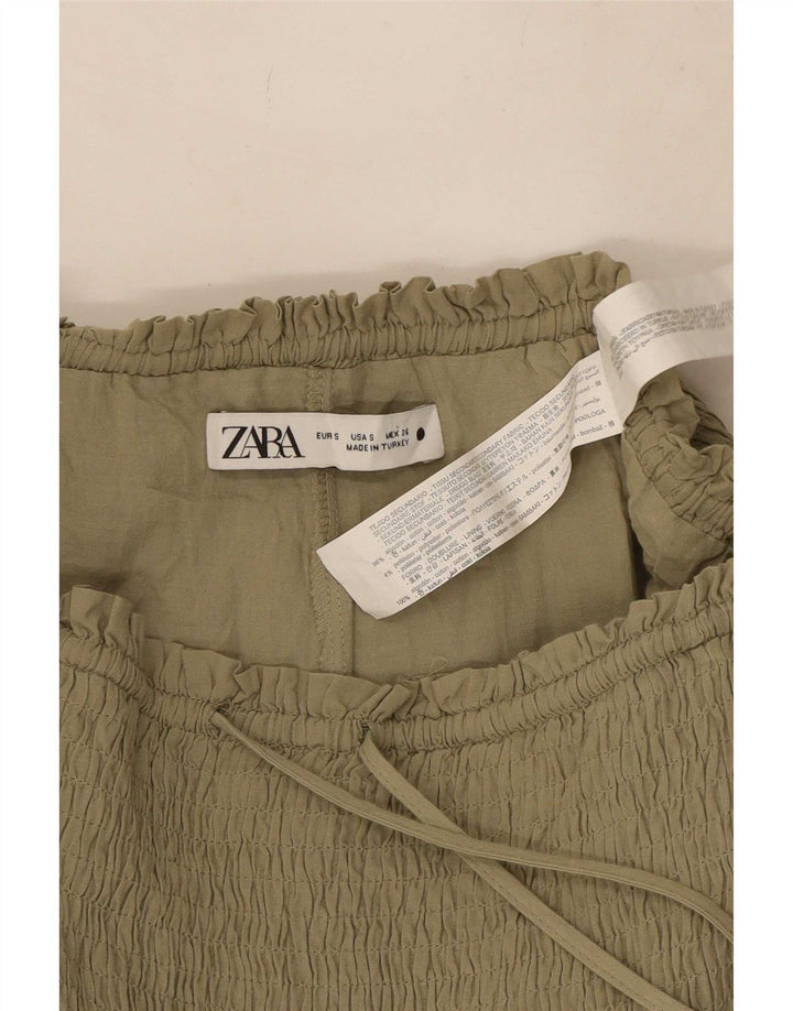 Zara Femme Jupe-short UK 8 Petit Coton Kaki