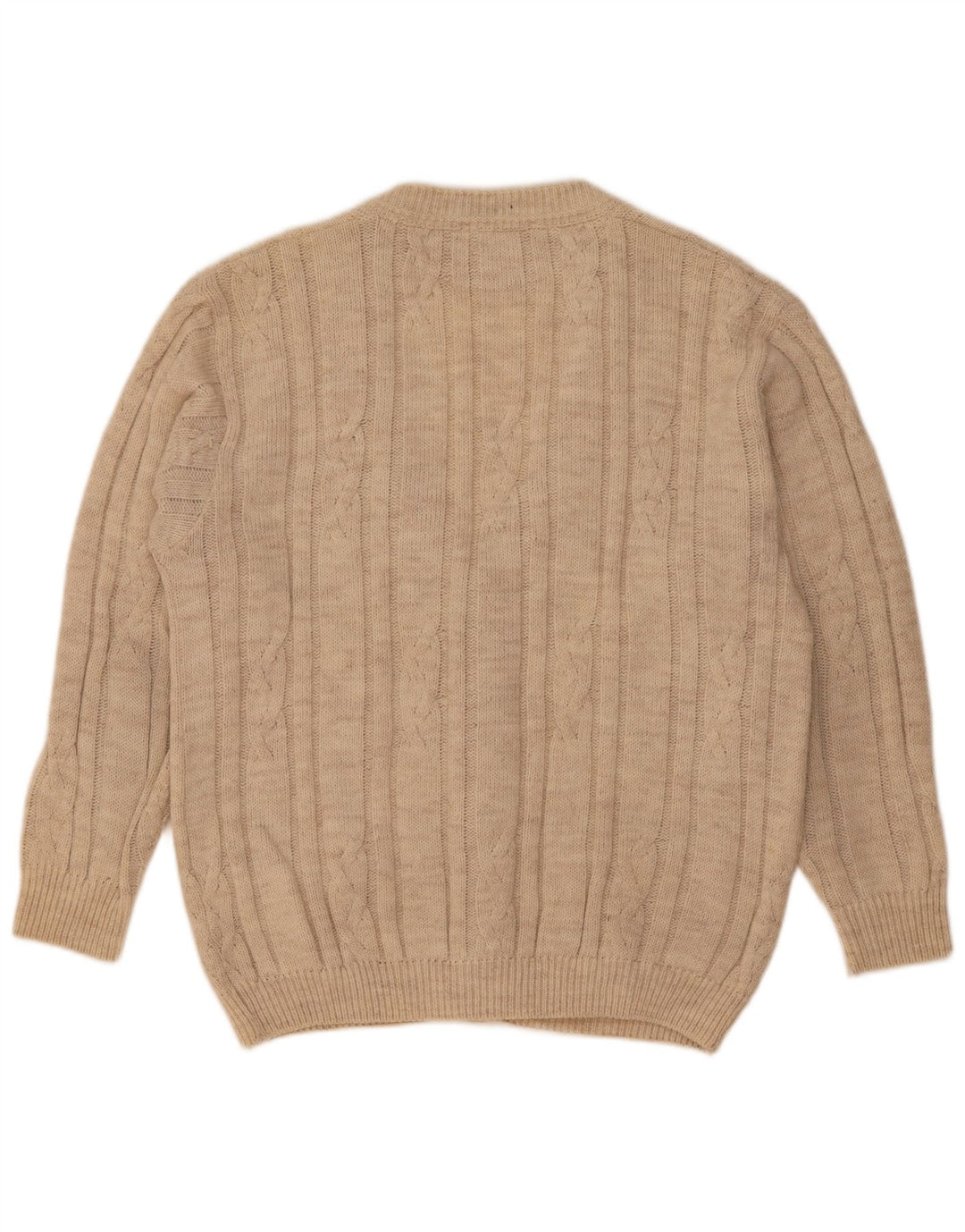 Angelo Greco Pull Cardigan Homme IT 48 Laine d'Alpaga Beige Moyen