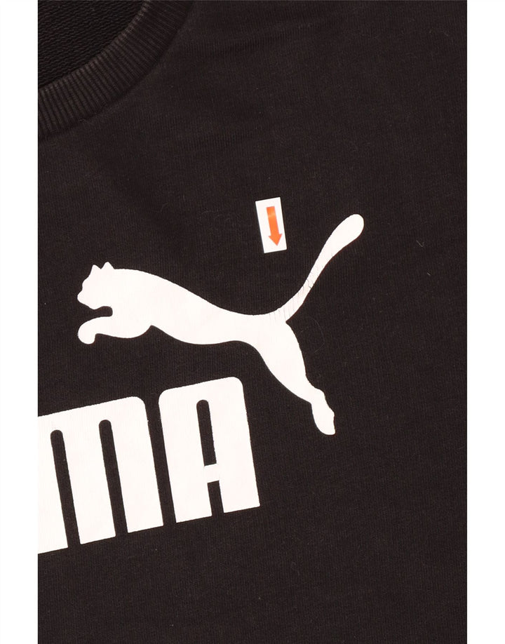 PUMA Sweat-shirt graphique surdimensionné pour femme UK 10 Petit Noir