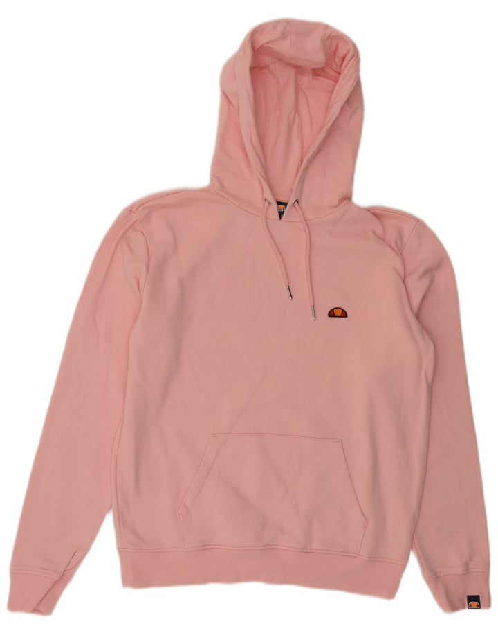 ELLESSE Pull à capuche pour femme UK 12 en coton rose moyen