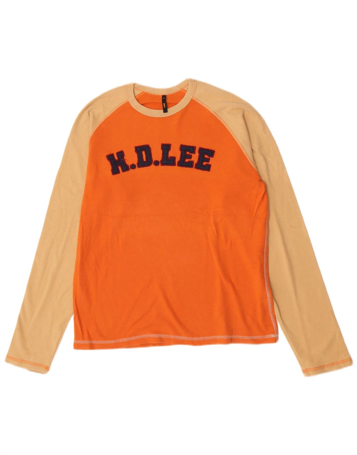 Lee Haut graphique à manches longues pour homme XL en coton color block orange