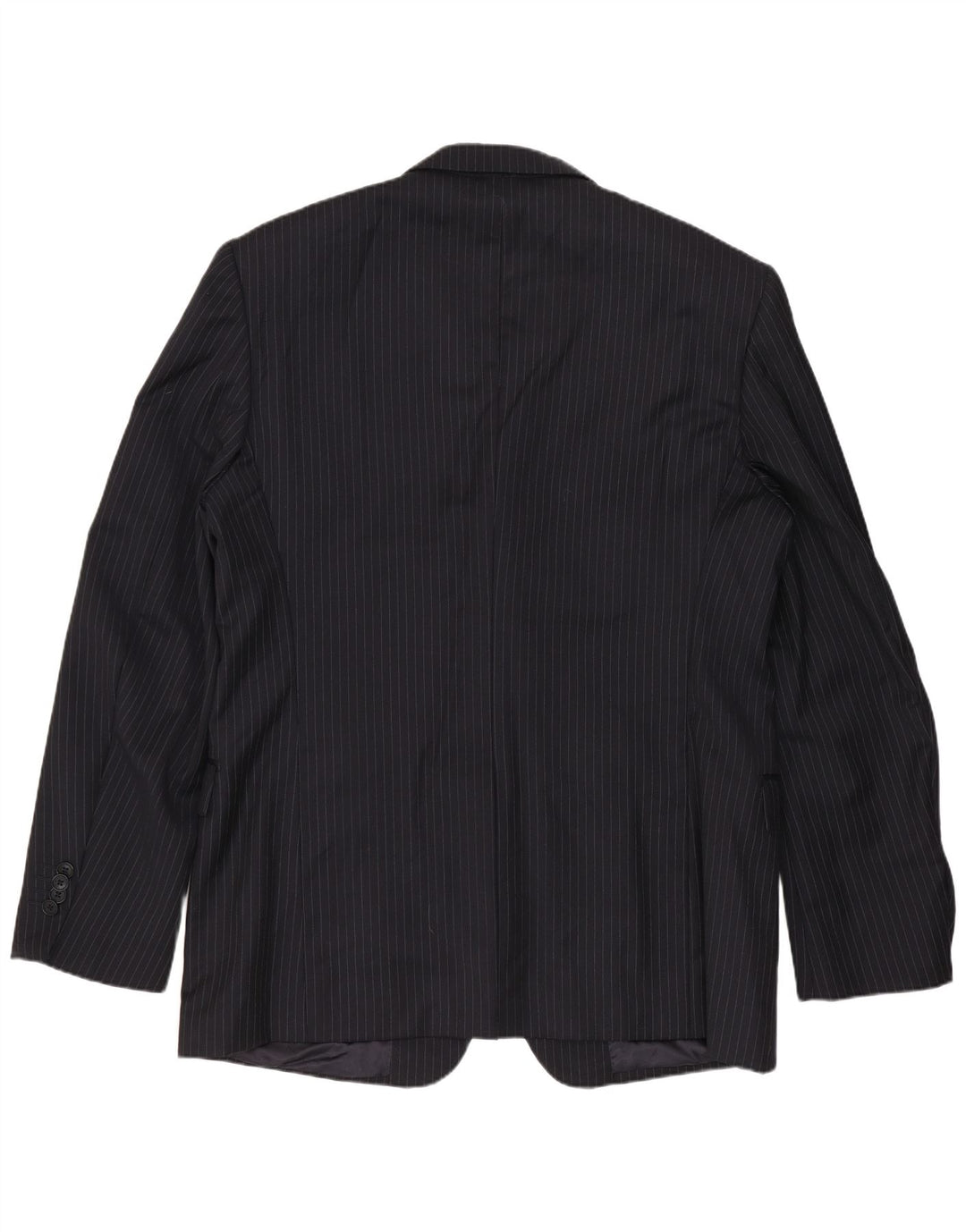 Ferre Veste blazer à 3 boutons pour homme IT 54 2XL Bleu marine à fines rayures en laine vierge