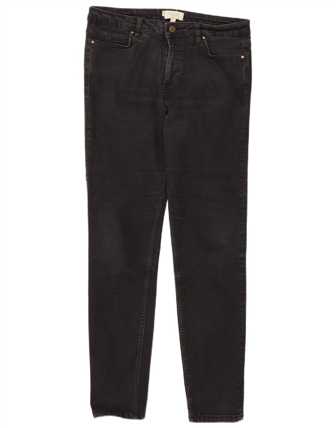HOBBS Jean Slim Femme UK 12 Moyen W30 L29 Noir