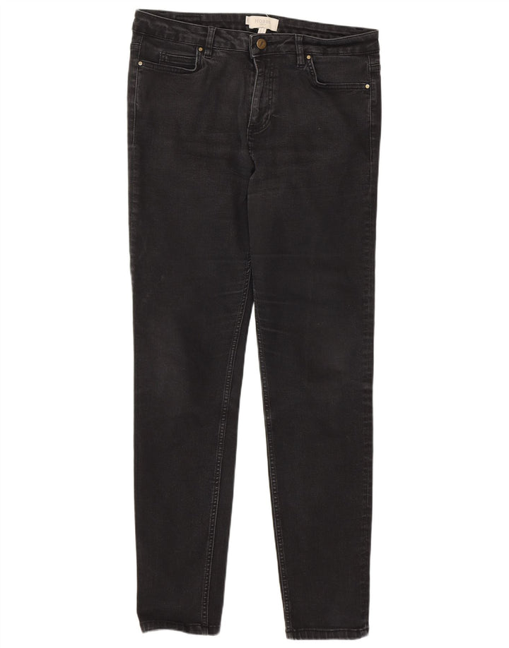 HOBBS Jean Slim Femme UK 12 Moyen W30 L29 Noir