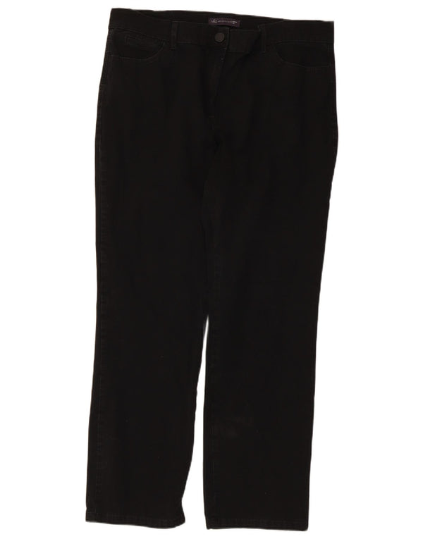 Marks & Spencer Pantalon droit décontracté pour femme UK 16 Large W34 L27 Noir