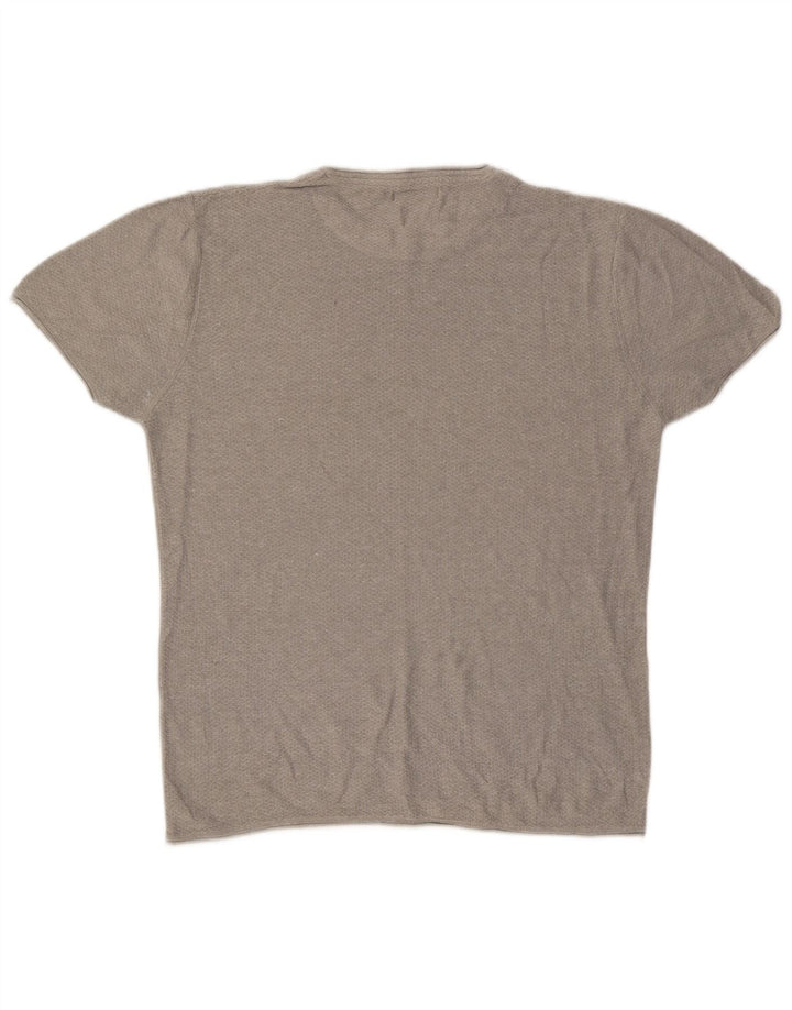 ZARA T-Shirt Homme Haut Large Gris