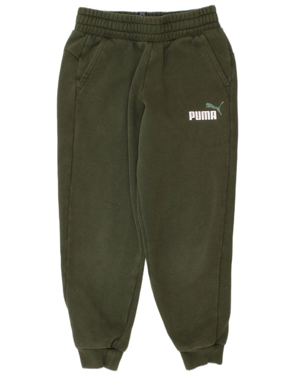 PUMA Pantalon de survêtement garçon 9-10 ans vert coton