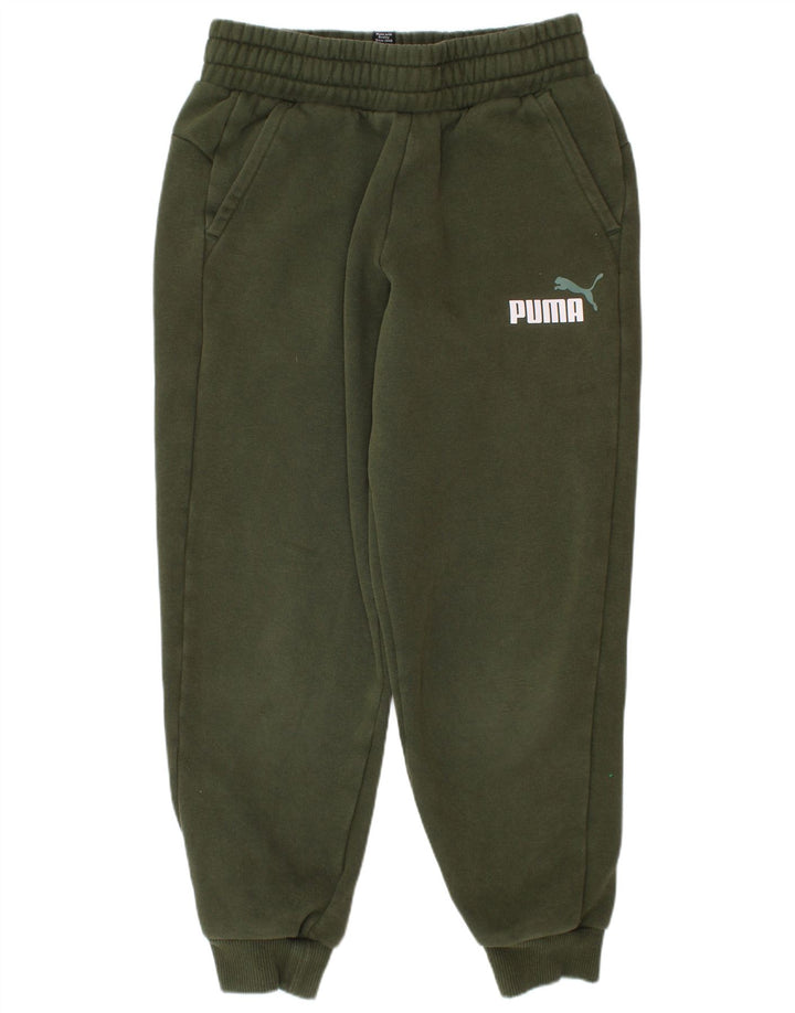 PUMA Pantalon de survêtement garçon 9-10 ans vert coton