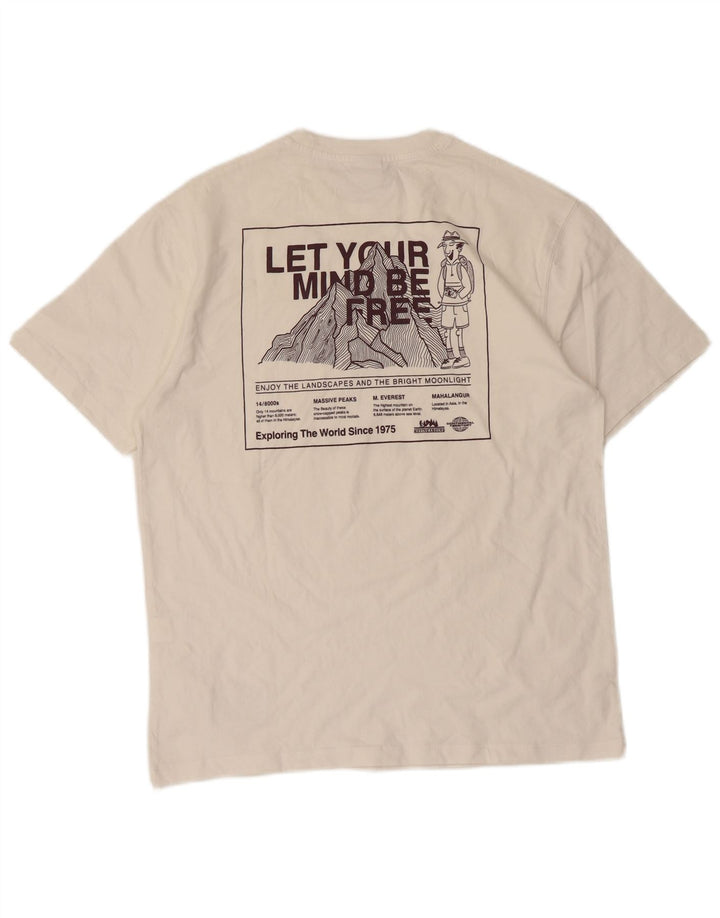Zara Homme T-Shirt Graphique Haut Petit Coton Blanc