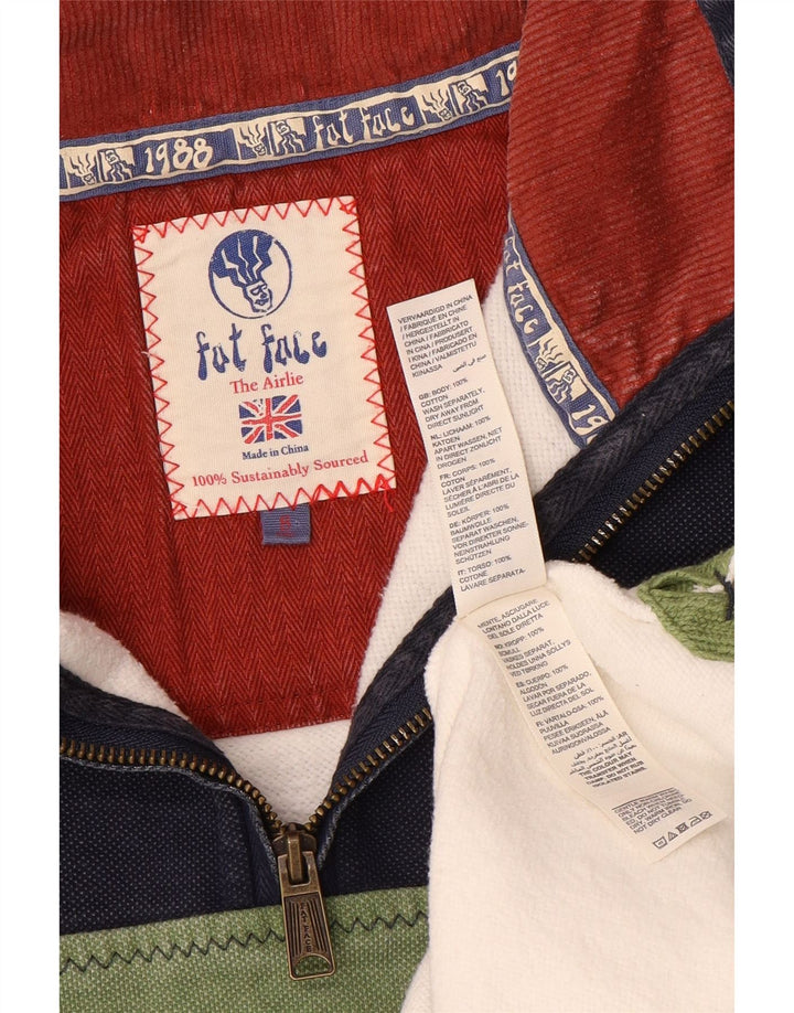 Fat Face Sweat-shirt à col zippé pour homme Petit color block multicolore