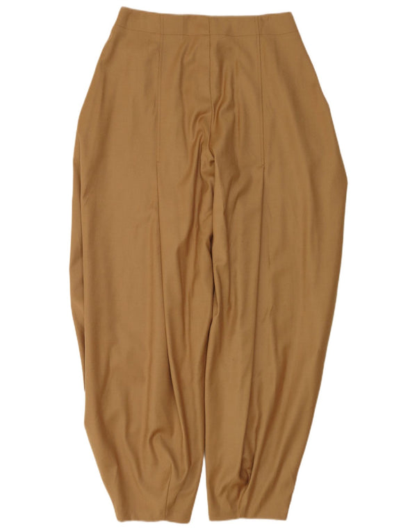 Pantalon sarouel taille haute femme vintage IT 46 Large W30 L32 Beige