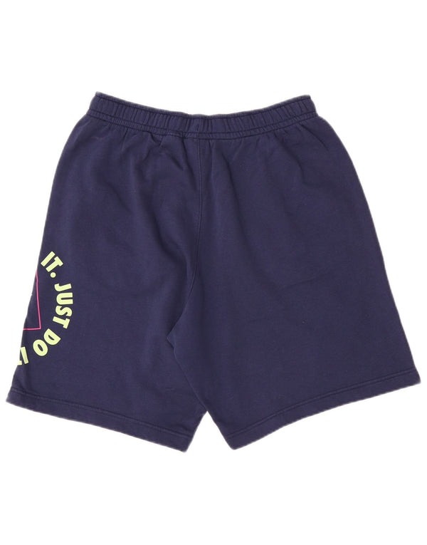 Short de sport Nike Graphic Regular pour homme en coton bleu marine moyen