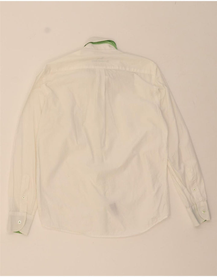 HARMONT & BLAINE Mens Regular Fit Shirt Small White Cotton Vintage Harmont & Blaine and Second-Hand Harmont & Blaine from Messina Hembry 