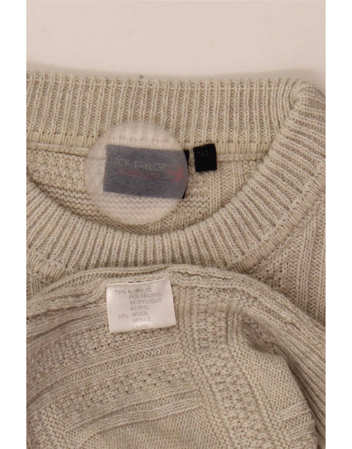 Nick Taylor Pull ras du cou pour homme XL Gris Acrylique