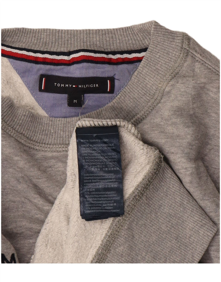 Tommy Hilfiger Sweat-Shirt Graphique Homme Gris Moyen Moucheté Coton
