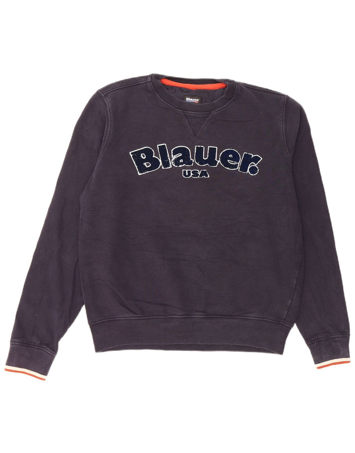 Blauer Sweat-Shirt Graphique Garçon 13-14 Ans Grand Bleu Marine Coton