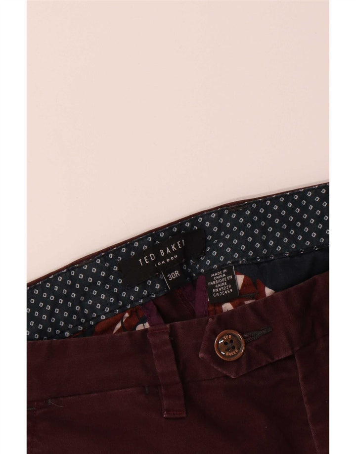 Ted Baker Pantalon de Costume Slim Homme W30 L31 Marron Coton