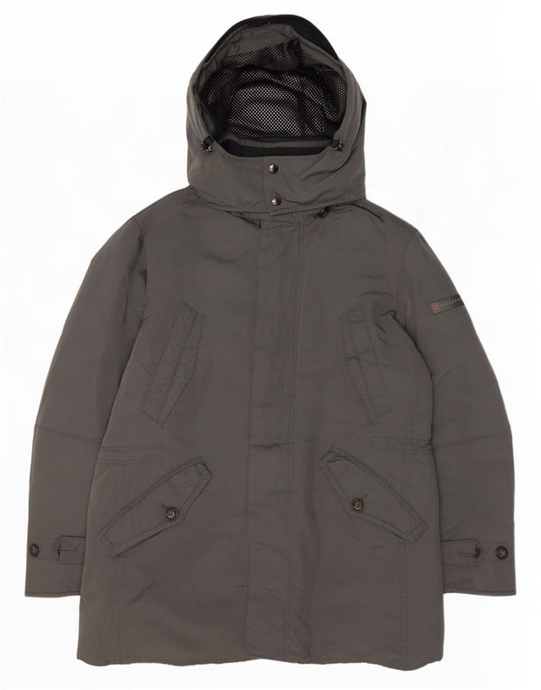 PEUTEREY Manteau matelassé à capuche pour homme UK 42 XL Gris Polyamide
