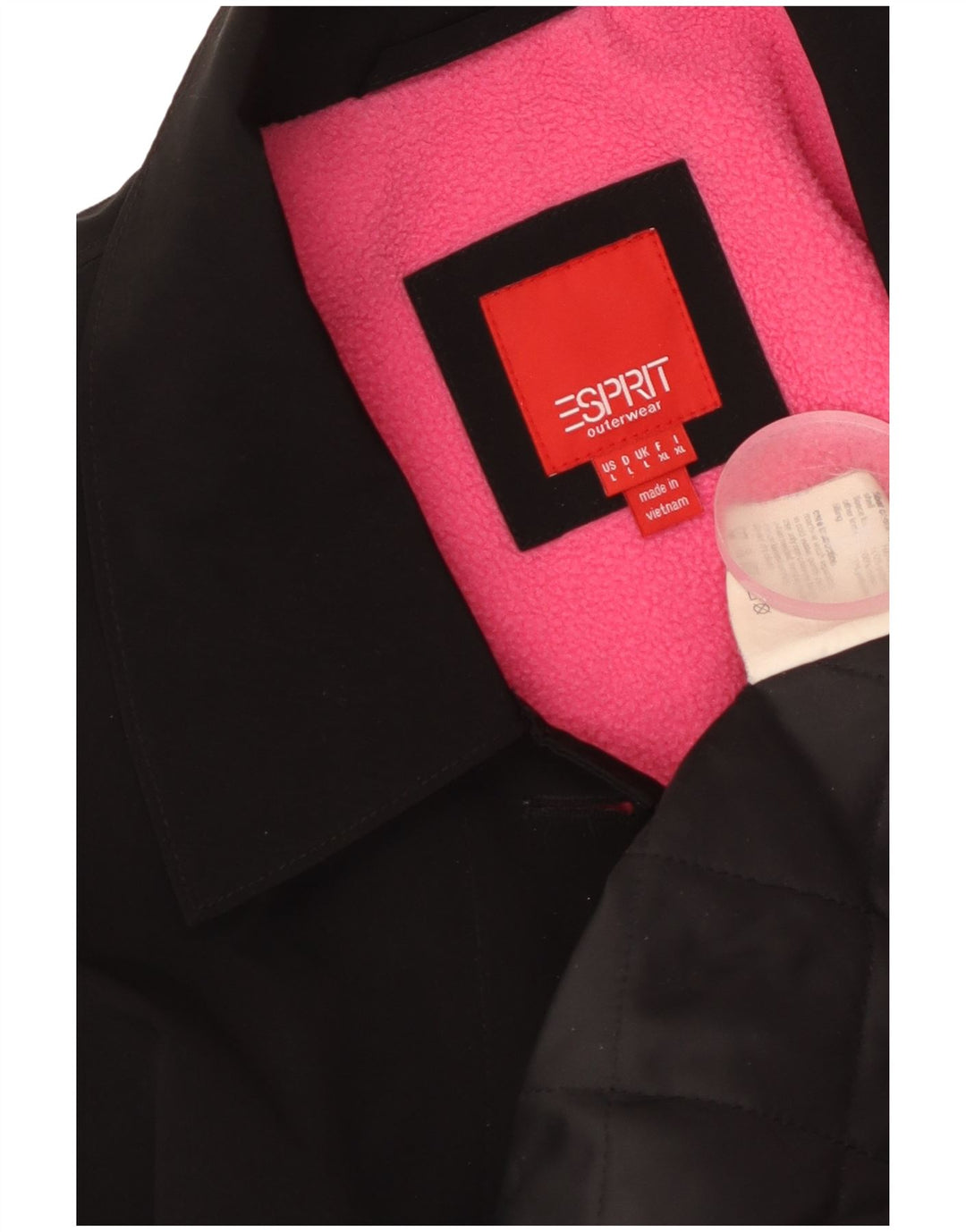 ESPRIT Pardessus surdimensionné pour femme UK 16 Large Noir Polyester