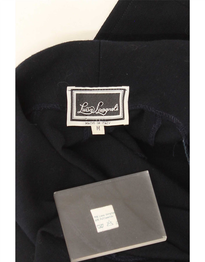Luisa Spagnoli Veste blazer ouverte surdimensionnée pour femme UK 14 Bleu marine moyen