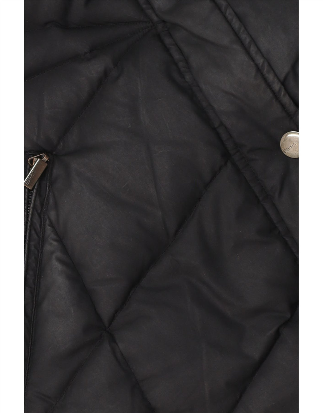 Esprit Veste matelassée pour femme UK 16 Large Noir Polyester