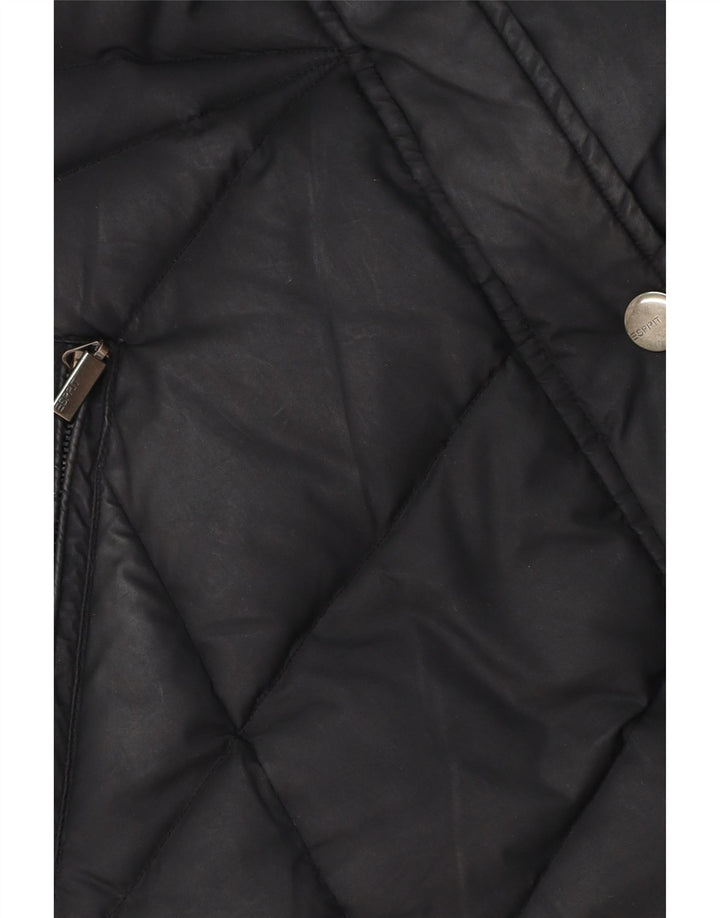 Esprit Veste matelassée pour femme UK 16 Large Noir Polyester