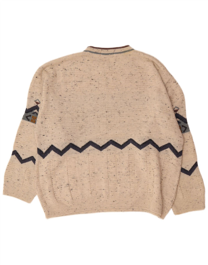 Marks & Spencer Pull à col rond St. Michael pour homme Beige XL