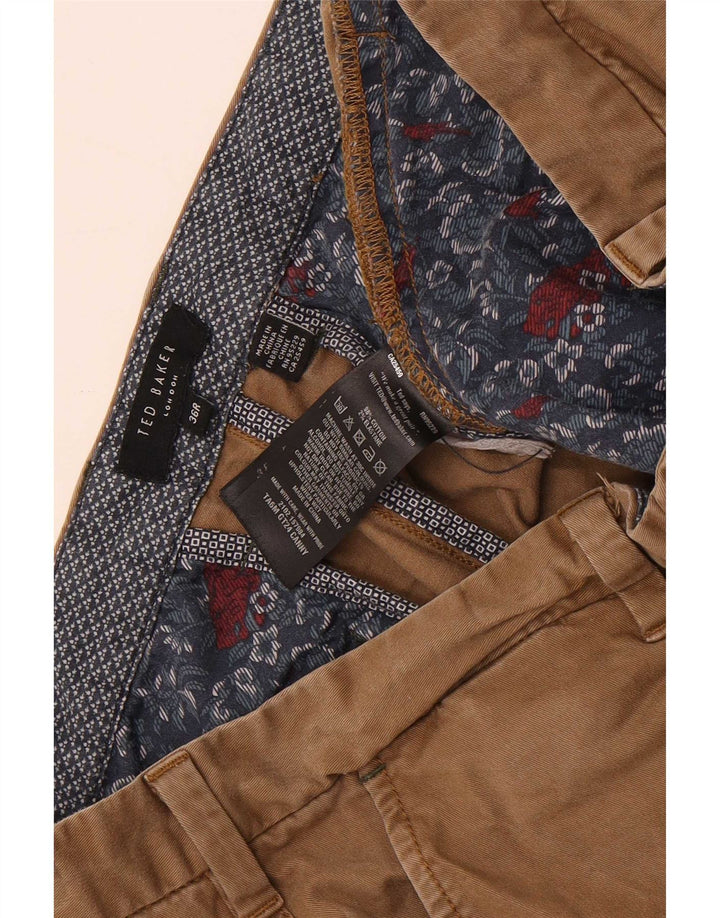 Ted Baker Pantalon de Costume Droit Homme W36 L31 Coton Beige