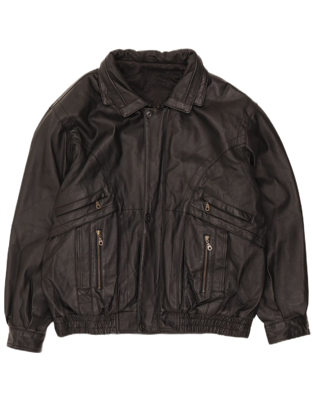 Canda Veste en cuir pour homme UK 40 Grand cuir noir