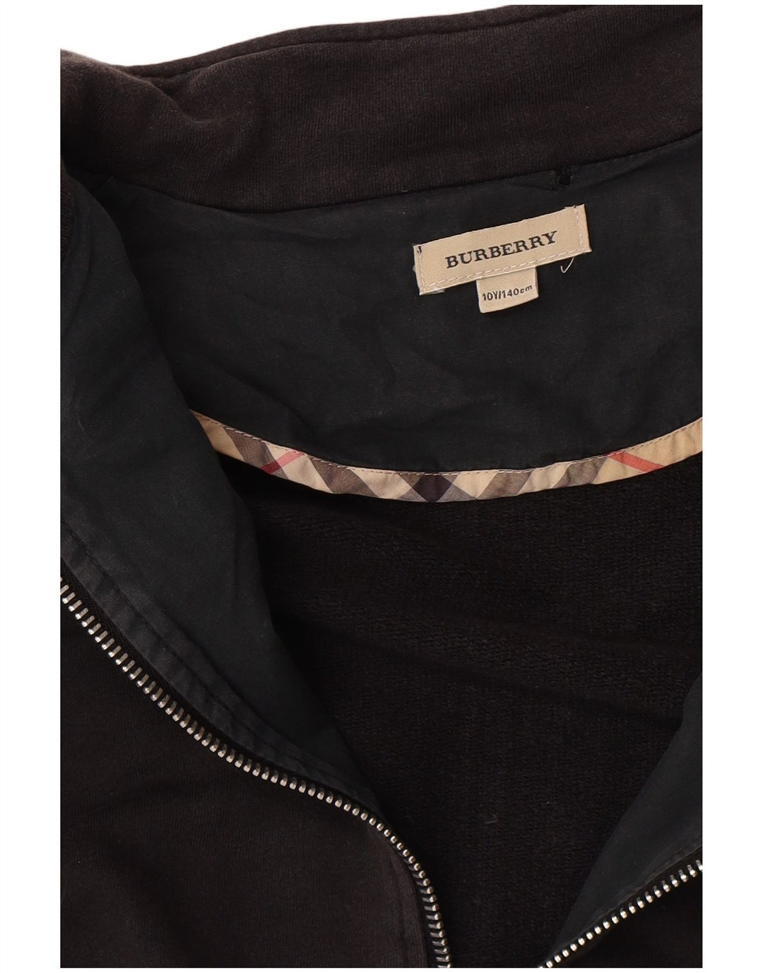 Burberry Veste de Survêtement Garçon 9-10 Ans Noir Rayé