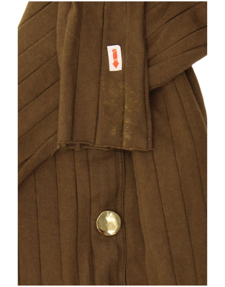 Zara Robe longue à manches longues pour femme UK 12 Kaki moyen