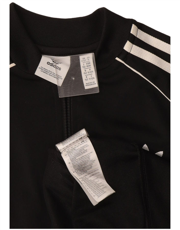 Veste de survêtement Adidas Fille 11-12 ans Noir Polyester