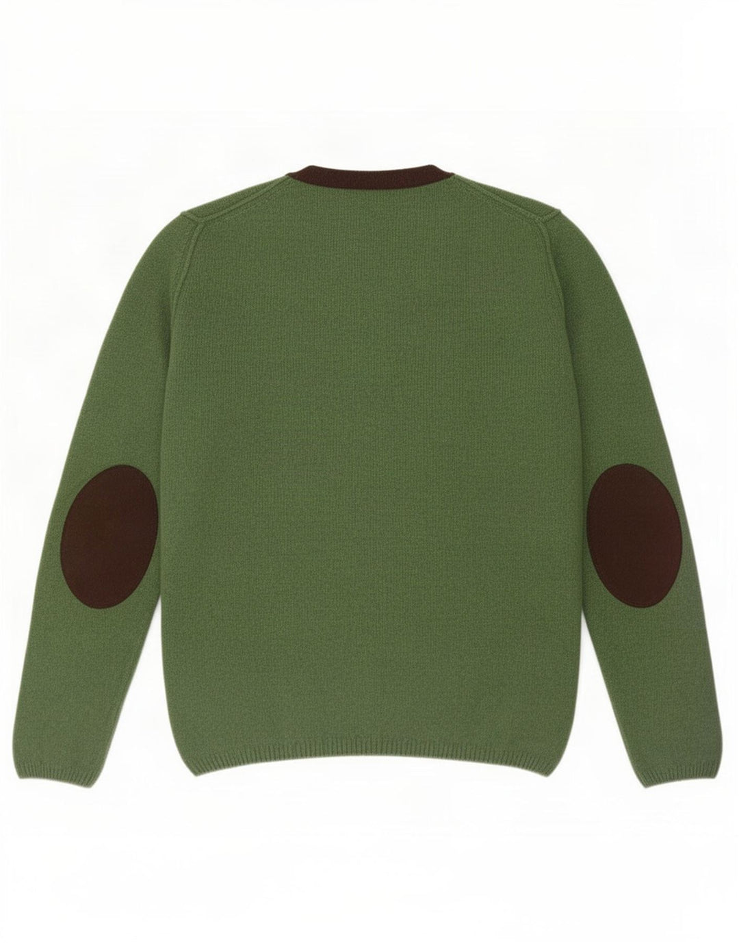 Fred Perry Pull à col rond pour homme en laine verte