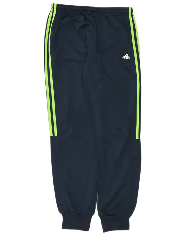 Adidas Pantalon de survêtement pour homme UK 38/40 Bleu marine moyen Polyester