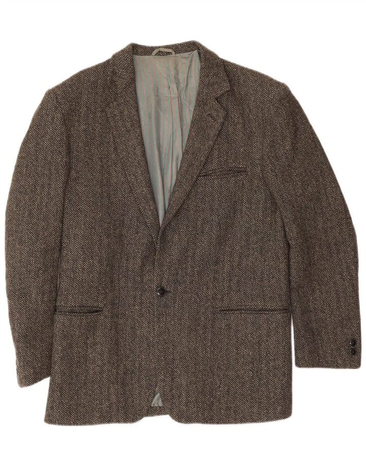 Pierre Laurent Veste Blazer 1 Bouton Homme IT 46 Petit Gris Chevrons