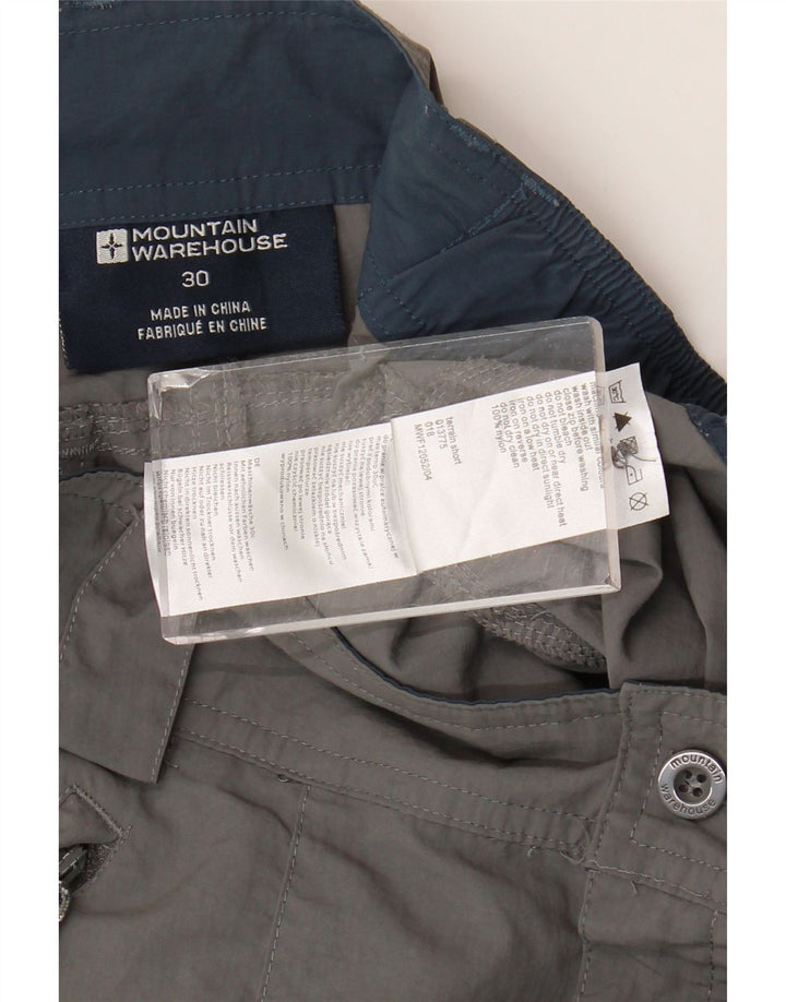Mountain Warehouse Short cargo W30 en nylon gris moyen pour homme