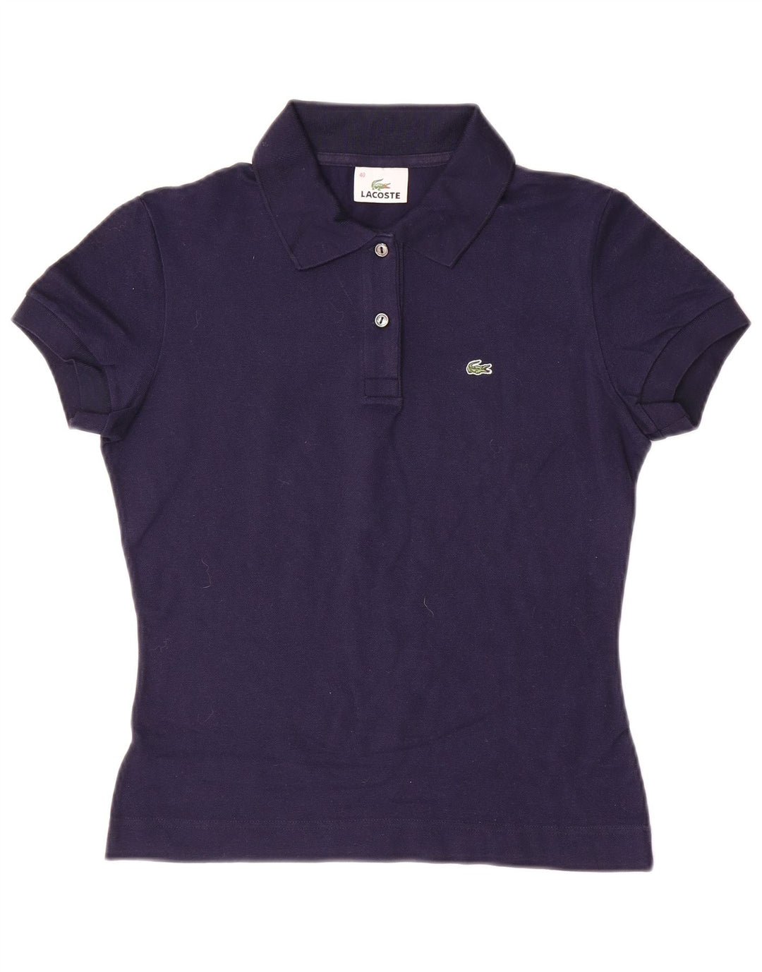 Lacoste Polo Femme Taille 40 Coton Bleu Marine Moyen