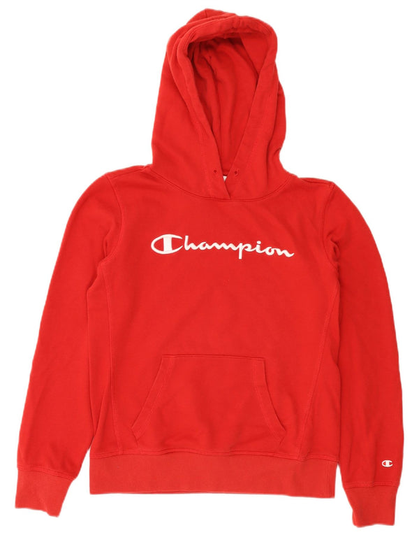 Champion Pull à capuche graphique pour femme UK 12 Rouge moyen