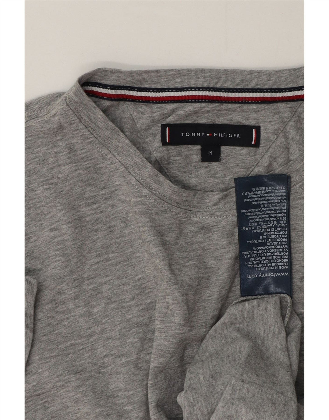 Tommy Hilfiger T-Shirt Homme Gris Moyen Moucheté Coton