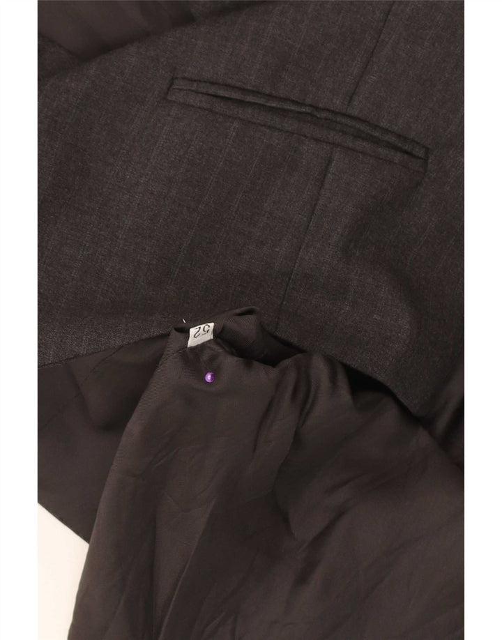 gilet homme vintage IT 52 Large Grey Pinstripe