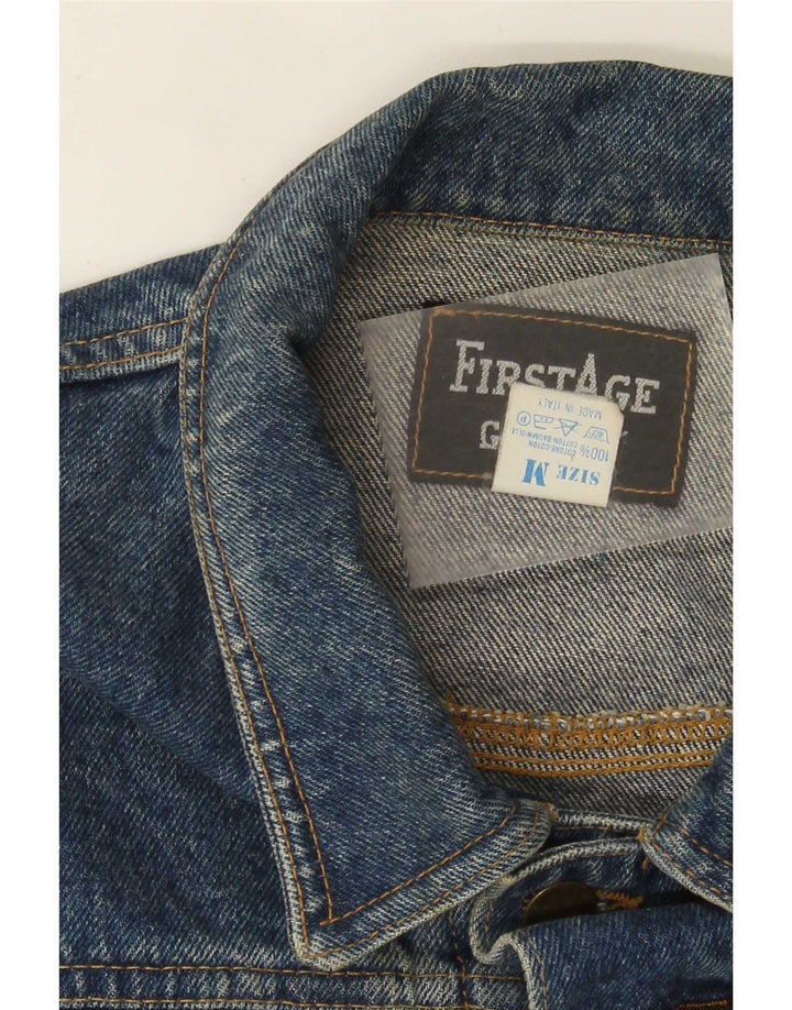 veste en denim femme vintage UK 14 coton bleu moyen