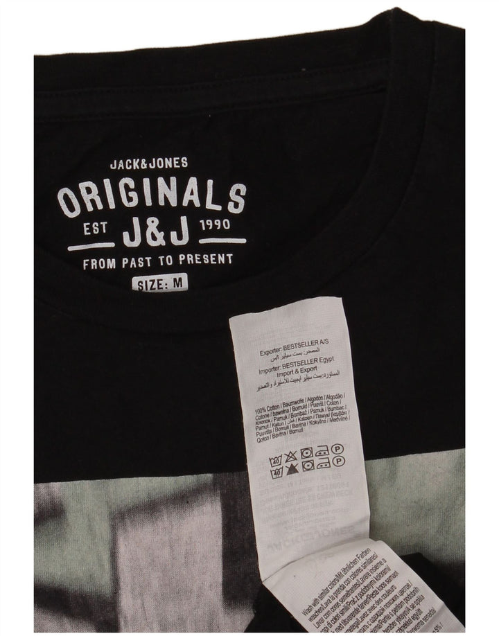 Jack & Jones T-Shirt Graphique Homme Noir Moyen Coton